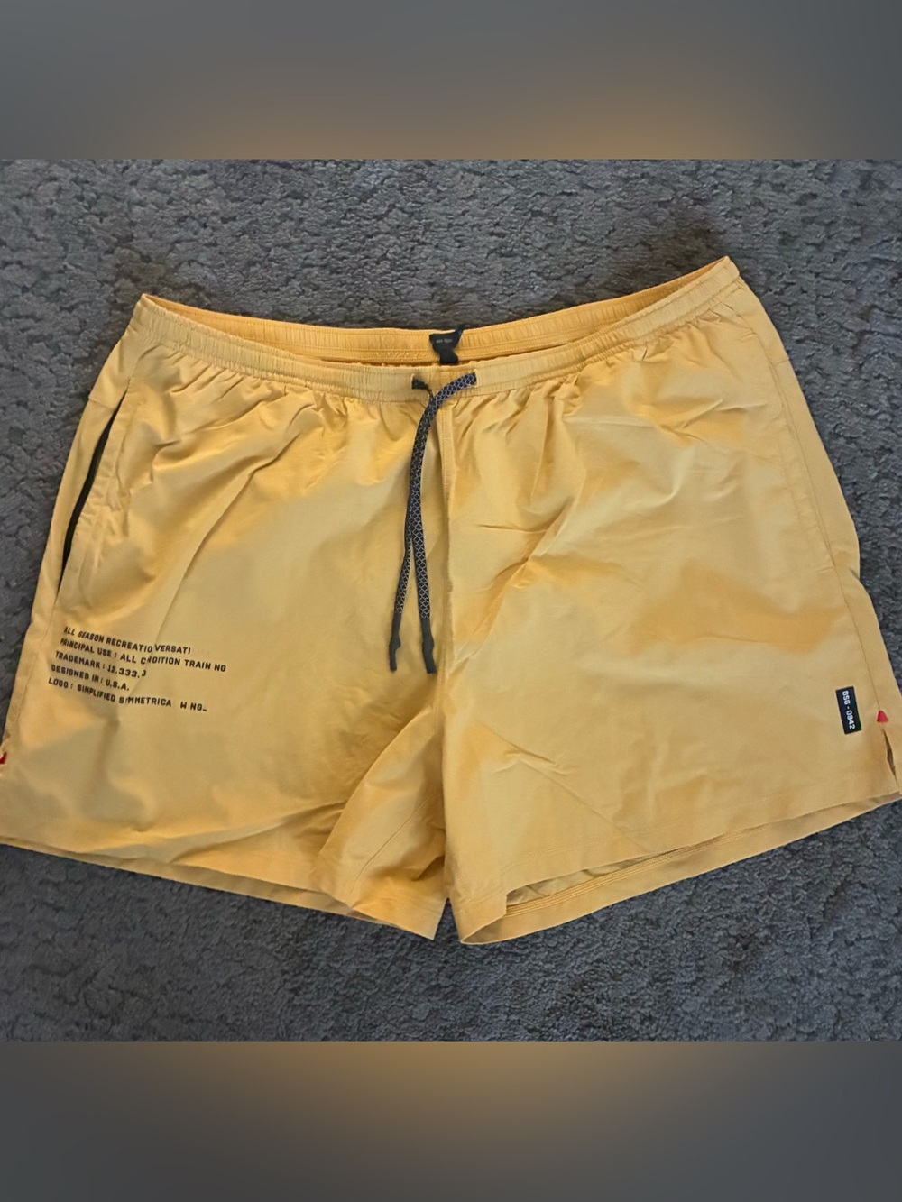 ASRV Light Yellow Perforated Athletic Shorts